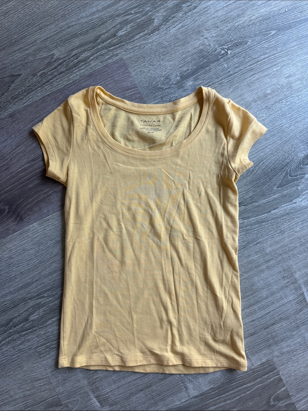Tahari Short Sleeve Tee in Yellow